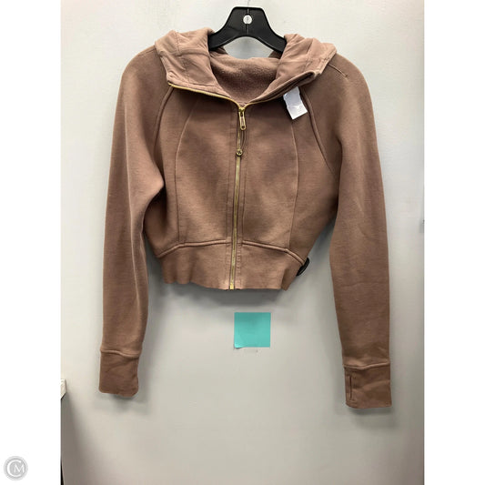 Athletic Sweatshirt Hoodie By Lululemon In Tan, Size: 4