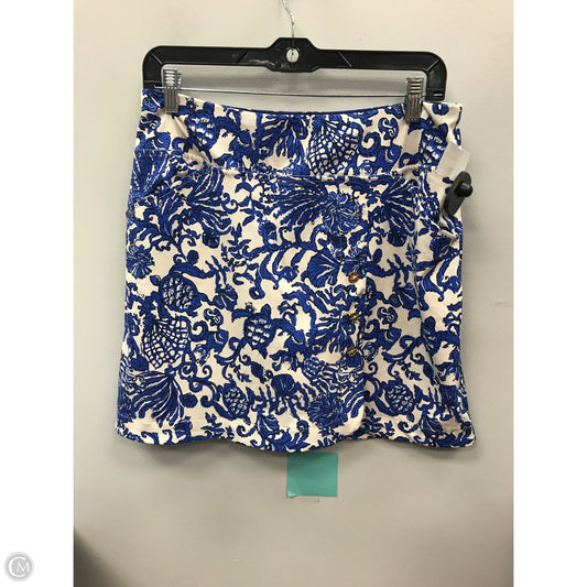 Skirt Designer By Lilly Pulitzer In Blue & White, Size: 6