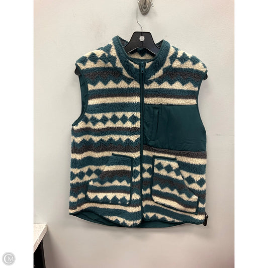Vest Faux Fur & Sherpa By akaiv In Striped Pattern, Size: M