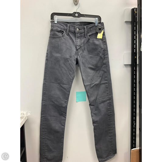 Jeans Straight By Levis In Grey Denim, Size: 10