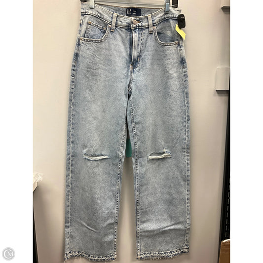 Jeans Wide Leg By Gap In Blue Denim, Size: 0