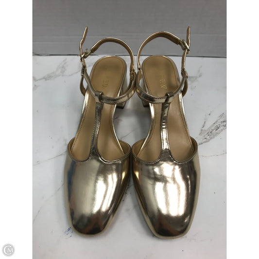 Shoes Heels Block By J. Crew In Gold, Size: 9