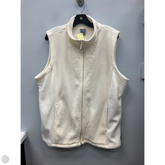 Vest Fleece By Laura Scott In Cream, Size: Xl