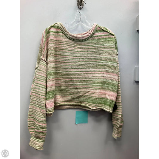 Sweater By So In Green & Pink, Size: Xl