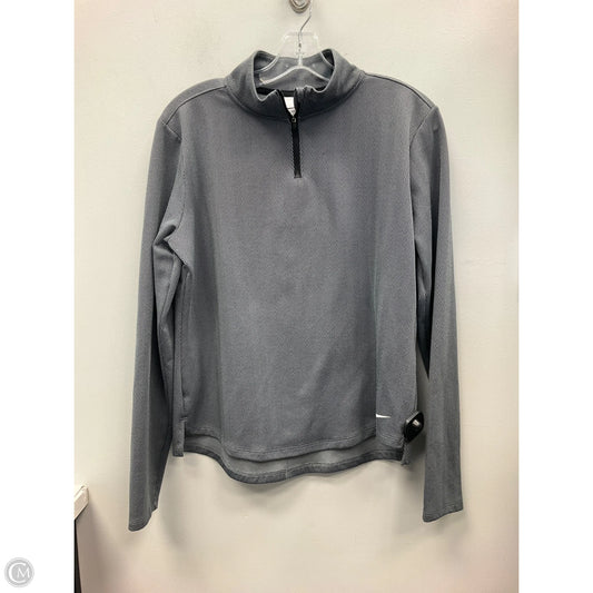 Top Long Sleeve By Nike Apparel In Black & Grey, Size: M