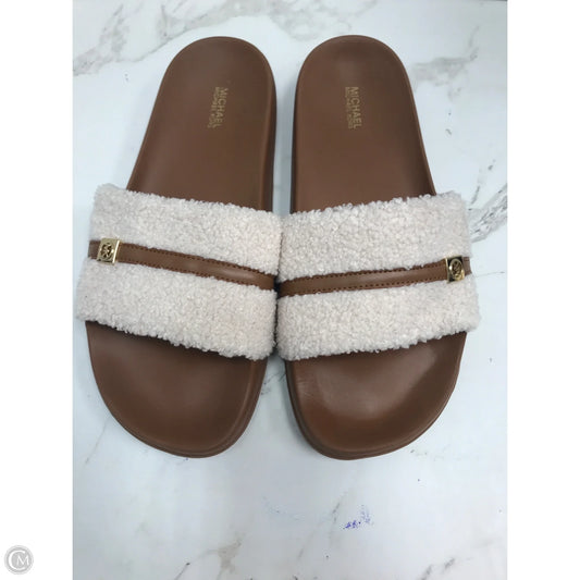 Shoes Flats By Michael By Michael Kors In Brown & Cream, Size: 9