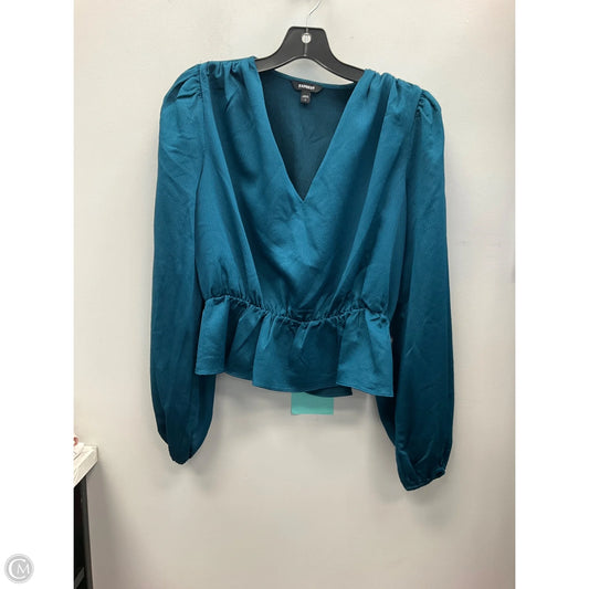 Top Long Sleeve By Express In Blue, Size: S
