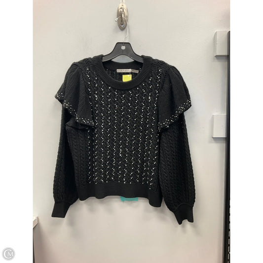 Sweater Cardigan Designer By Alice + Olivia In Black, Size: M