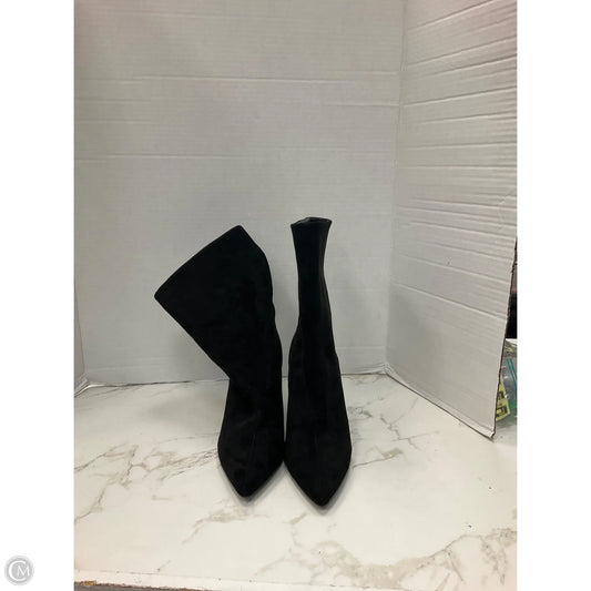 Boots Ankle Heels By Steven In Black, Size: 6.5
