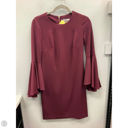 Dress Party Short By Calvin Klein In Maroon, Size: 4