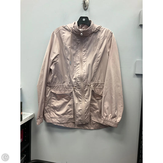 Coat Raincoat By Avia In Pink, Size: L