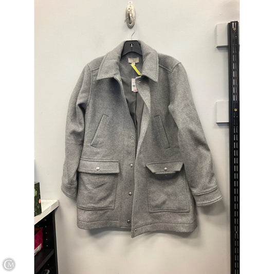Coat Wool By Loft In Grey, Size: Xs