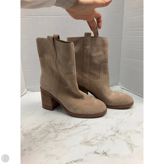 Boots Ankle Heels By Sole Society In Tan, Size: 9.5