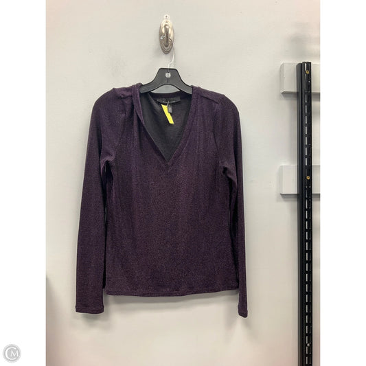 Top Long Sleeve By White House Black Market In Black & Purple, Size: S