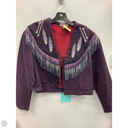 Jacket Denim By Cmc In Purple Denim, Size: M