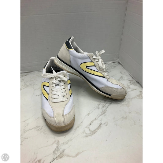 Shoes Sneakers By Tretorn In White & Yellow, Size: 9