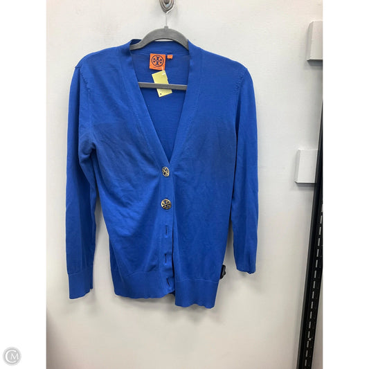 Cardigan Designer By Tory Burch In Blue, Size: M