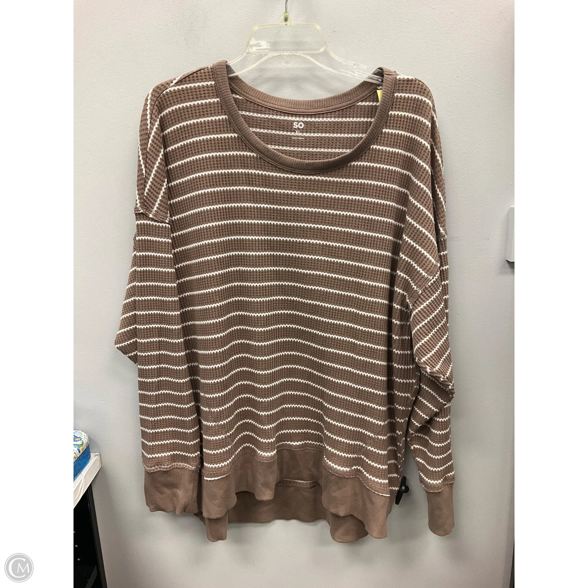 Top Long Sleeve By So In Striped Pattern, Size: Xl