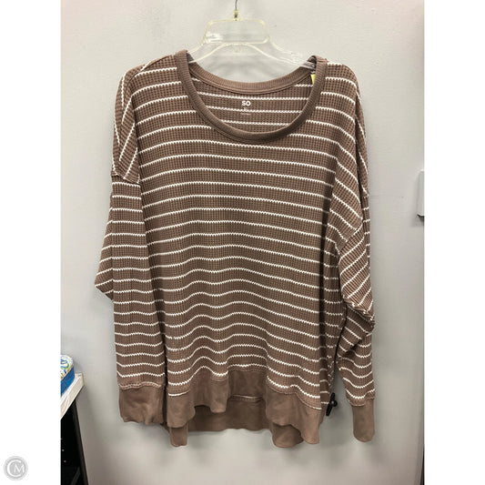Top Long Sleeve By So In Striped Pattern, Size: Xl