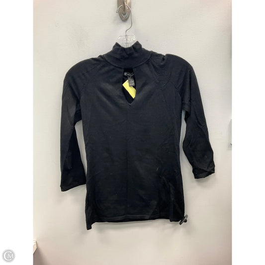 Top 3/4 Sleeve By International Concepts In Black, Size: S