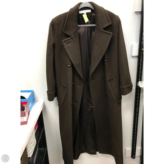 Coat Wool By Larry Levine In Brown, Size: 4
