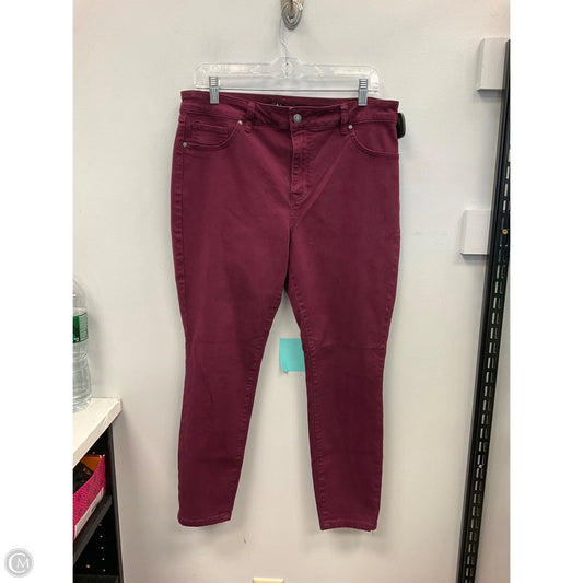 Jeans Jeggings By D Jeans In Maroon, Size: 16
