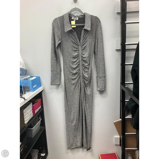 Dress Casual Maxi By Wayf In Silver, Size: M