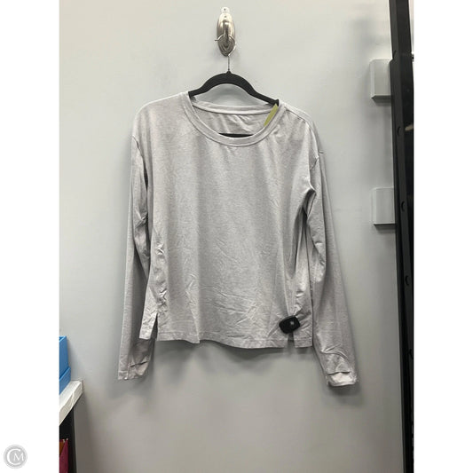 Athletic Top Long Sleeve Crewneck By Athleta In Grey, Size: S