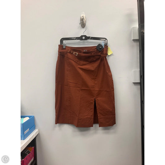 Skirt Midi By Anthropologie In Copper, Size: M
