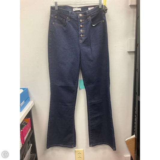 Jeans Flared By Laura Ashley In Blue Denim, Size: 8