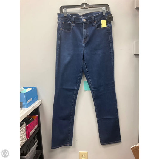 Jeans Straight By Gap In Blue Denim, Size: 12