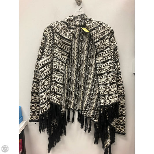 Sweater Cardigan By Rxb In Black & Cream, Size: M