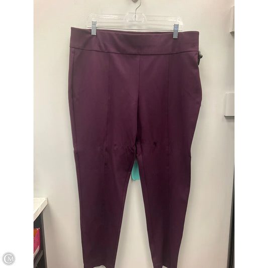 Pants Leggings By Anne Klein In Purple, Size: Xl