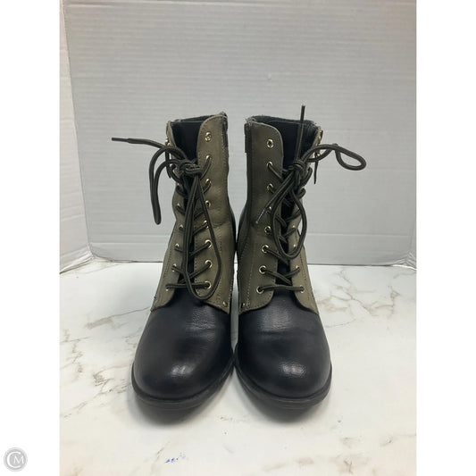 Boots Ankle Heels By Apt 9 In Black & Green, Size: 8.5