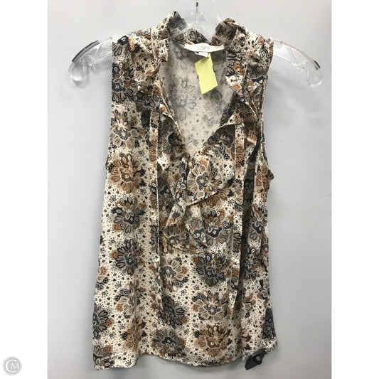 Top Sleeveless By Loft In Multi-colored, Size: Xs