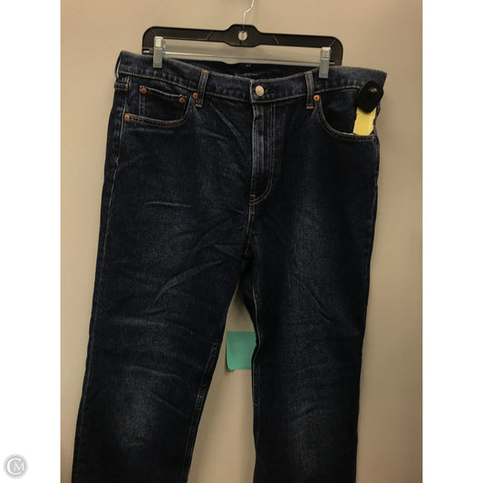 Jeans Straight By Gap In Blue Denim, Size: 16l