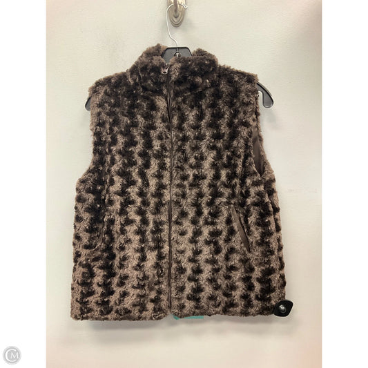Vest Faux Fur & Sherpa By Cejon In Brown, Size: M