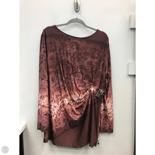 Top Long Sleeve By Clothes Mentor In Maroon, Size: Xl