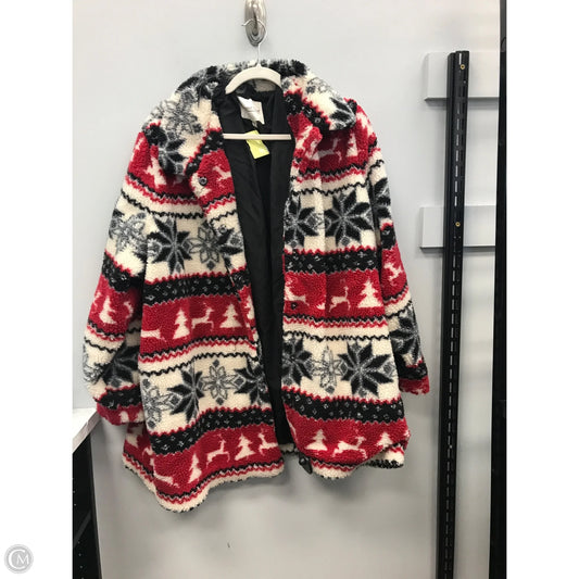 Jacket Faux Fur & Sherpa By Coldwater Creek In Multi-colored, Size: 2x