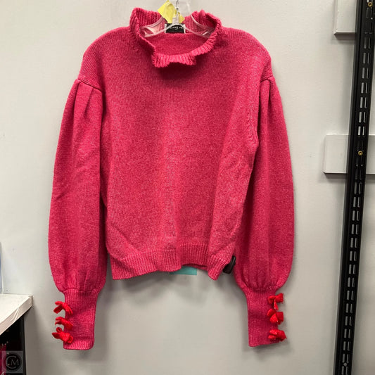 Sweater By Something Navy In Pink, Size: S