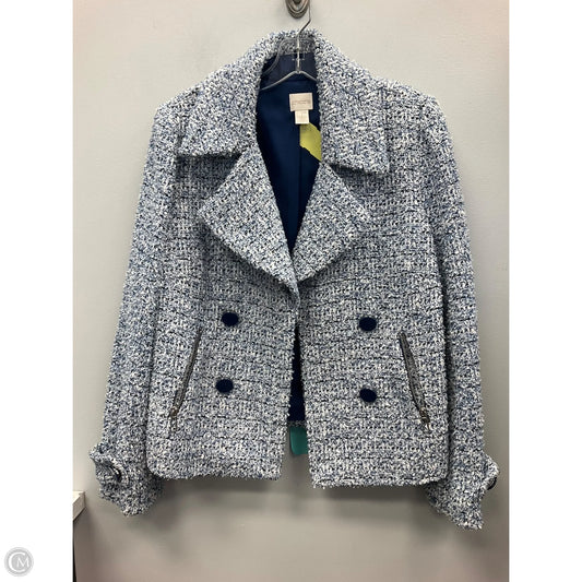 Blazer By Chicos In Blue & White, Size: M