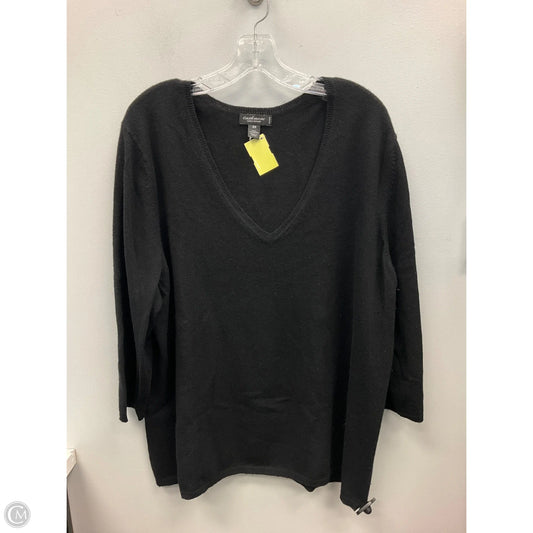 Sweater Cashmere By Lord And Taylor In Black, Size: 3x