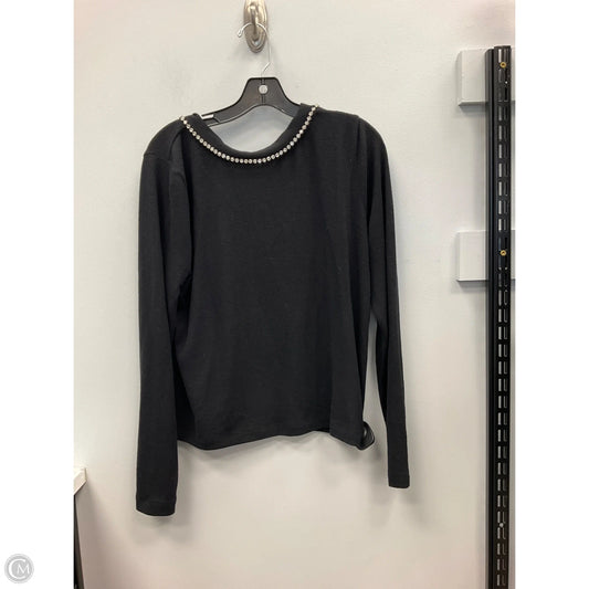 Top Long Sleeve By Loft In Black, Size: M