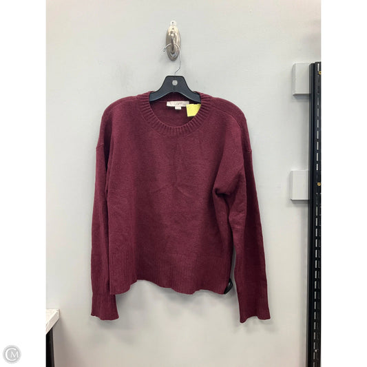 Sweatshirt Collar By Loft In Maroon, Size: S