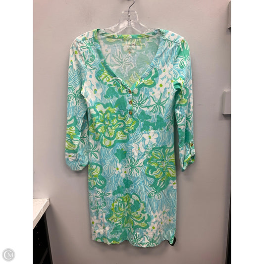 Dress Designer By Lilly Pulitzer In Blue & Green, Size: Xs