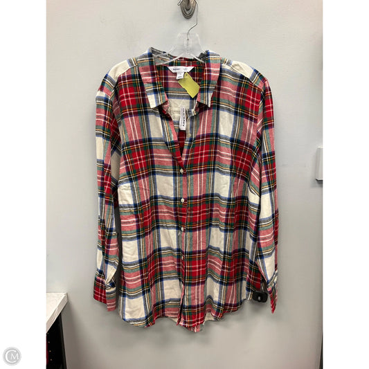 Top Long Sleeve By Old Navy In Plaid Pattern, Size: 2x