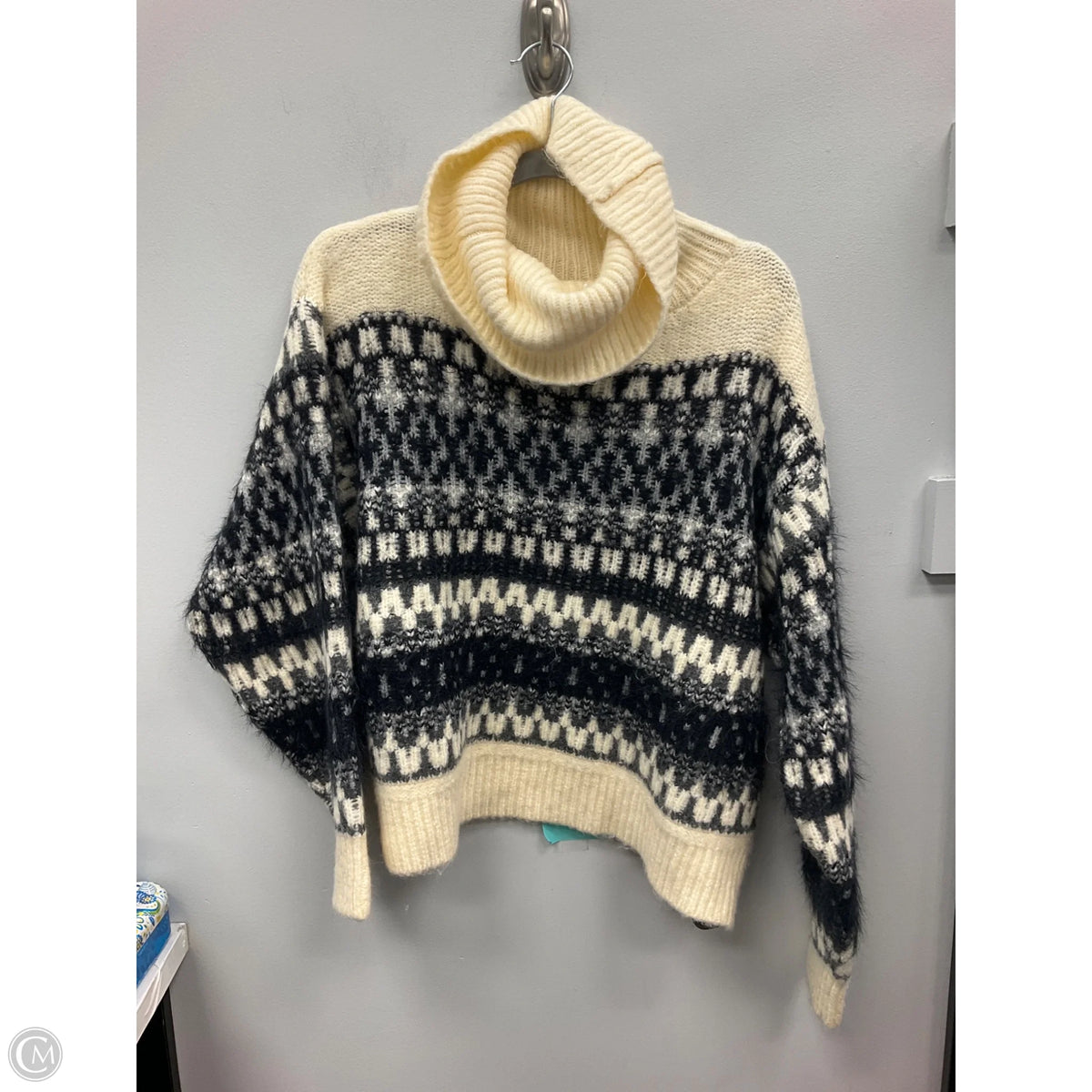 Sweater By Universal Thread In Black & Cream, Size: L