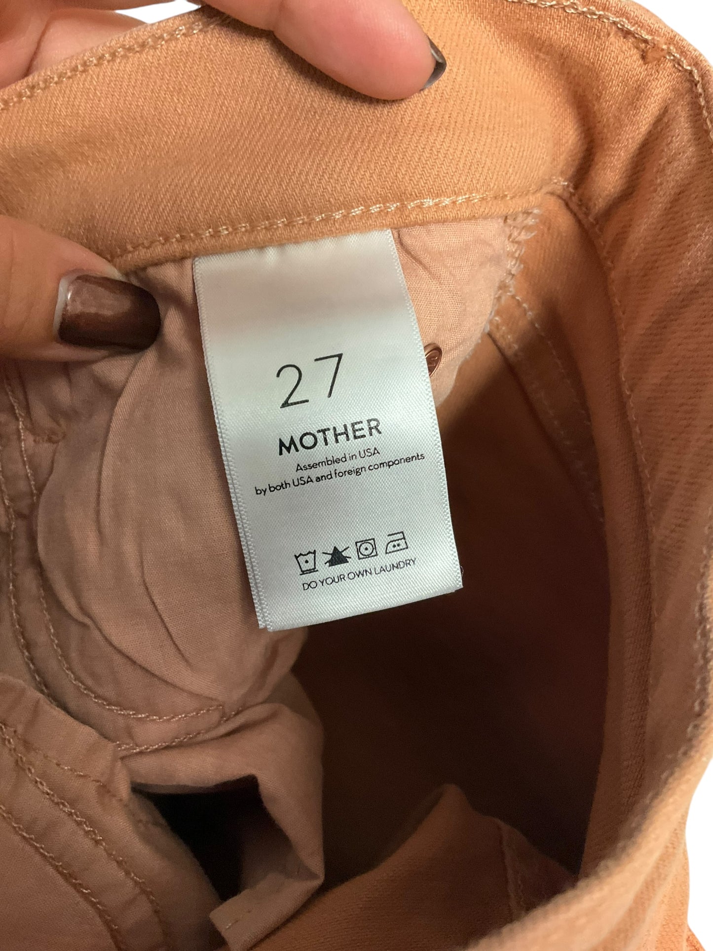 Jeans Straight By Mother In Orange, Size: 4