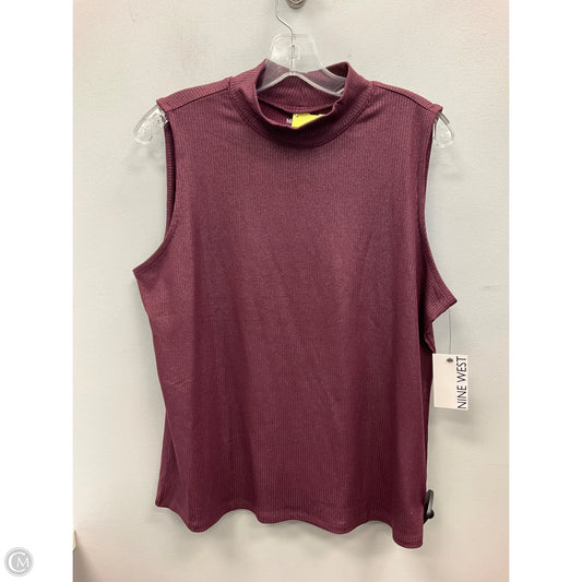 Top Sleeveless By Nine West In Purple, Size: Xxl