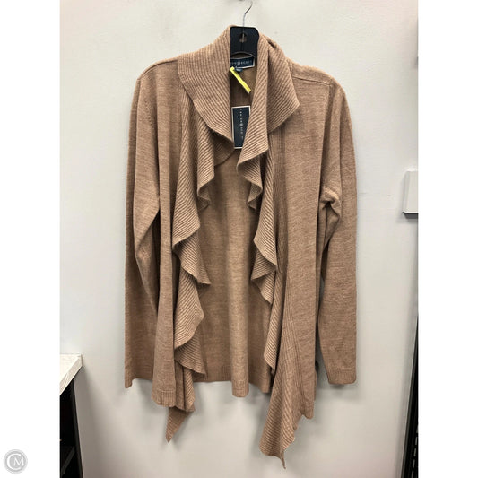 Sweater Cardigan By Karen Scott In Tan, Size: L